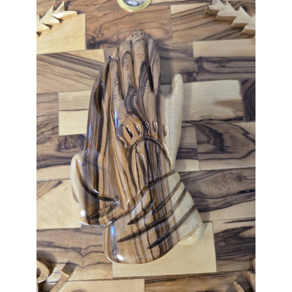 Jerusalem Olive Wood "God Bless Our Home" Wooden Plauque - Picture 5 of 10